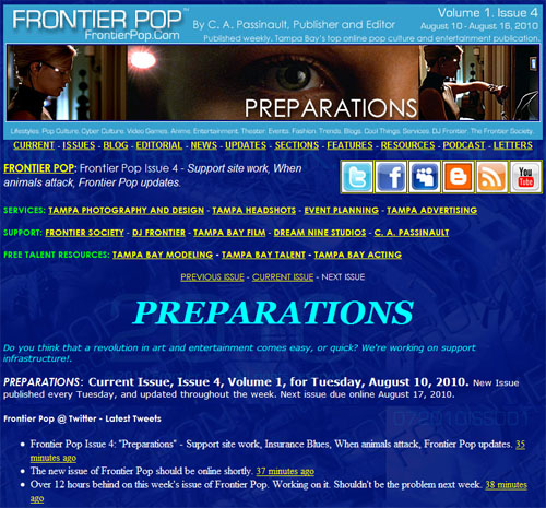 Frontier Pop Issue 4: Preparations