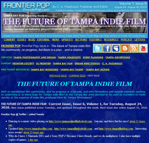 Frontier Pop Issue 6: The Future Of Tampa Indie Film