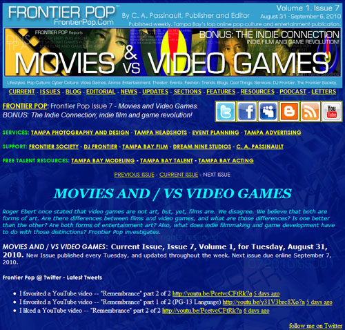 Frontier Pop Issue 7: Movies And / VS Video Games