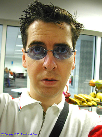 C. A. Passinault during lunch at his banking job in 2001, taking a selfie with one of the first digital cameras years before selfies or social media were invented.