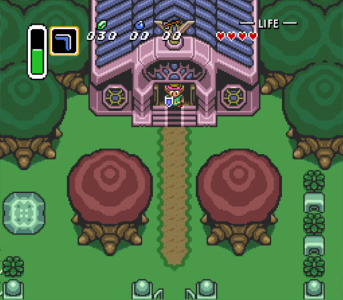 Exclusive screengrab from Zelda: A Link To The Past for Frontier Pop from a Super NES Emulator.
