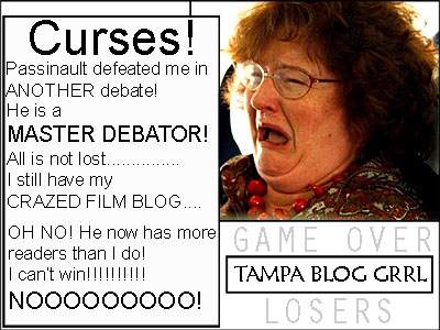Tampa Film Blog game over for blog girl.
